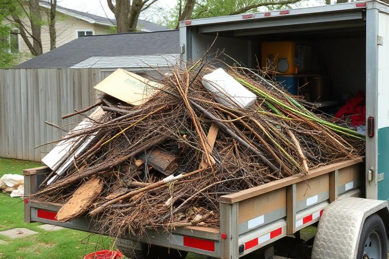 Junk Removal example by In & Out Landscaping