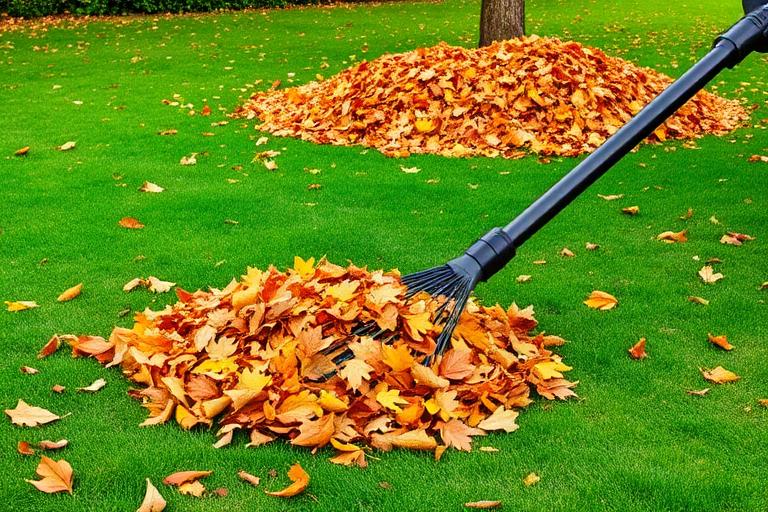 Leaf Removal example by In & Out Landscaping