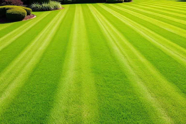 Mowing example by In & Out Landscaping