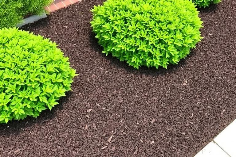 Mulching example by In & Out Landscaping